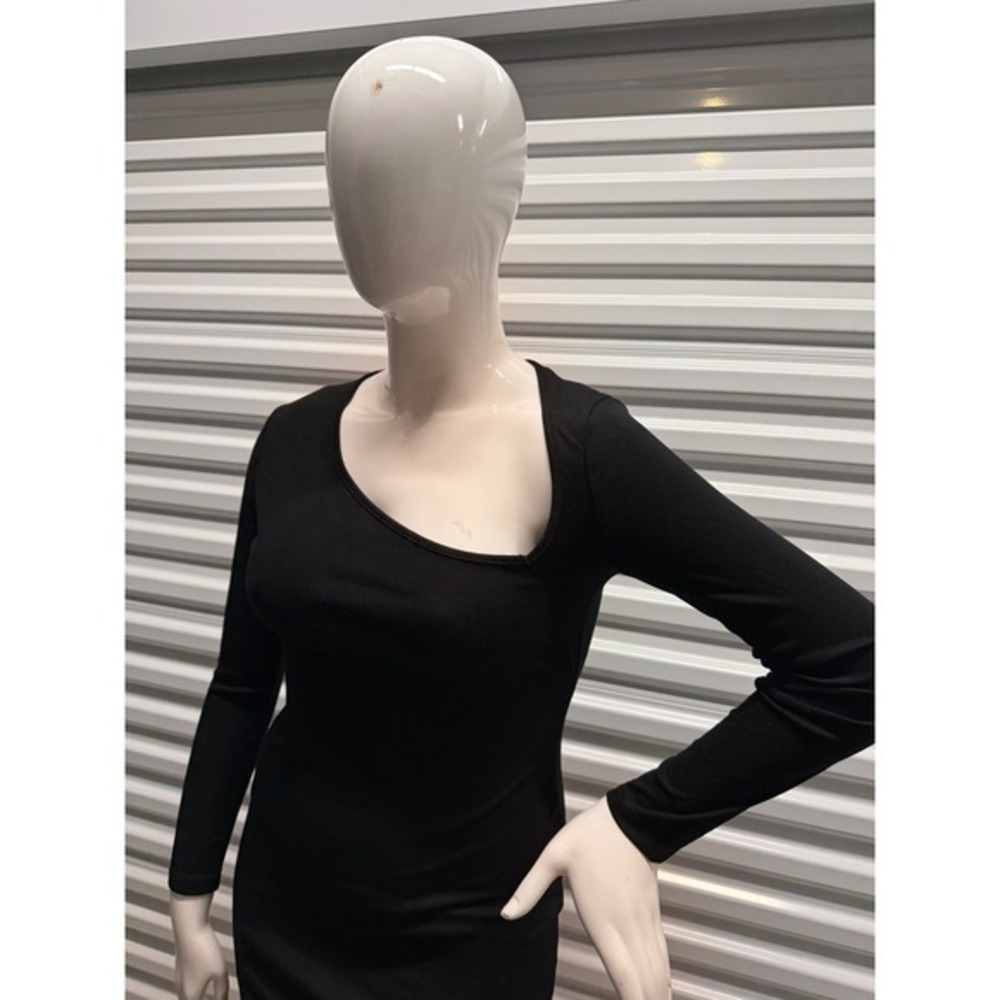 Micas Asymmetrical Neck Slit‎ Maxi Dress Black size L - Picture 8 of 14